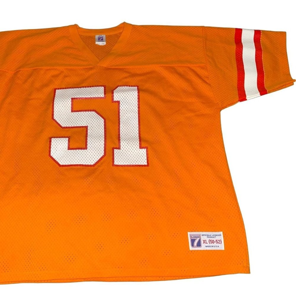 Vintage Logo 7 Tampa Bay Buccaneers Throwback Football Jersey XL